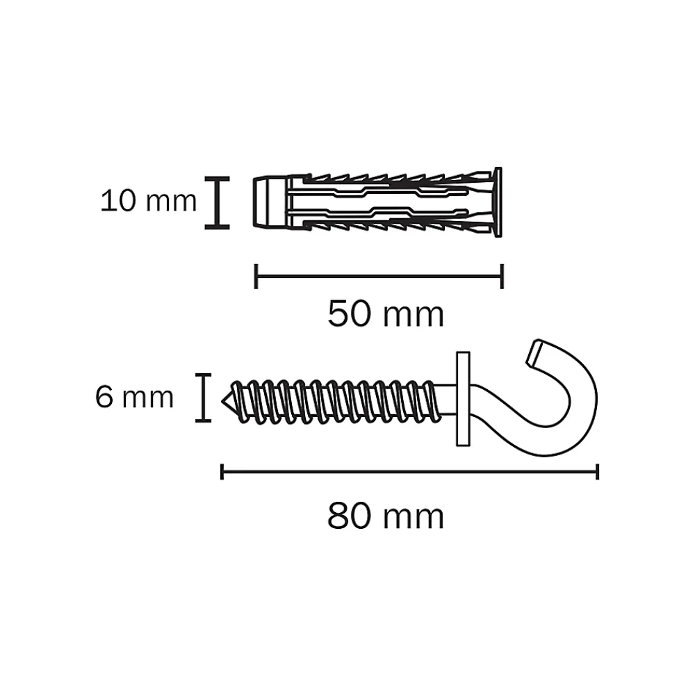 Diall Cheville Universelle-2 chevilles universelles nylon CL HS Ø10x50mm