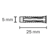 Diall Cheville Universelle-50 chevilles universelles nylon Ø5x25mm
