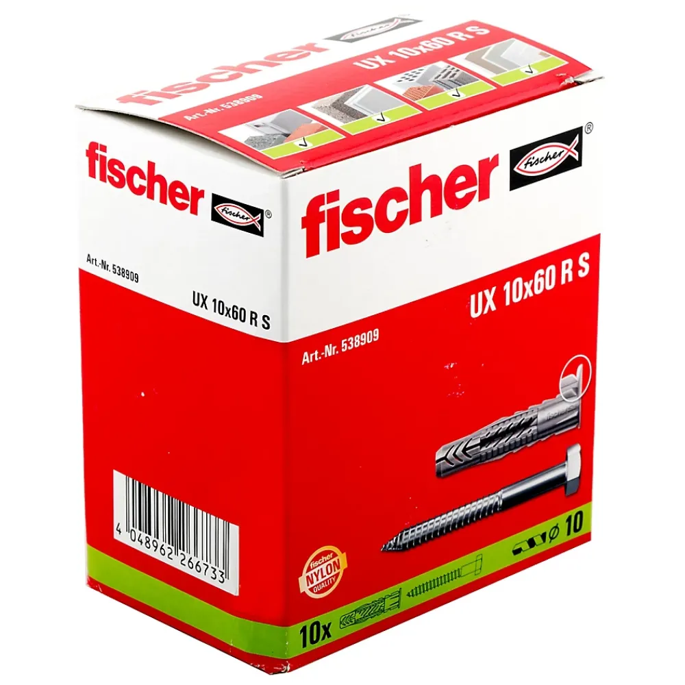 Fischer 10 chevilles universelles Ø10x60mm