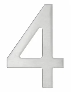 Thirard Chiffre Et Lettre Pour Maison-Chiffre 4 adhésif, inox, H.76mm -