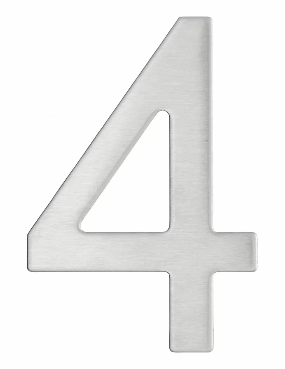 Thirard Chiffre Et Lettre Pour Maison-Chiffre 4 adhésif, inox, H.76mm -