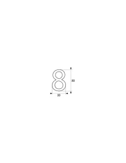 Thirard Chiffre Et Lettre Pour Maison-Chiffre 8 doré adhésif, ABS, H.50mm -