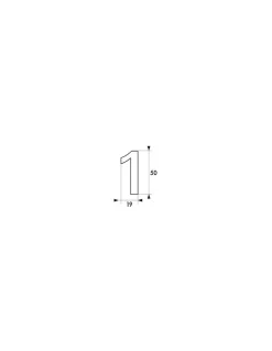 Thirard Chiffre Et Lettre Pour Maison-Chiffre 1 doré adhésif, ABS, H.50mm -