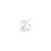 Thirard Chiffre Et Lettre Pour Maison-Chiffre 2 doré adhésif, ABS, H.50mm -