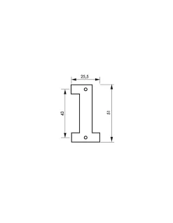 Thirard Chiffre Et Lettre Pour Maison-Chiffre 1, laiton, à visser, doré, H.51mm -