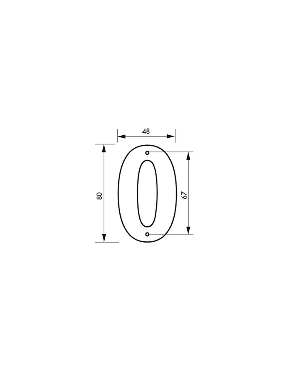 Thirard Chiffre 8, laiton, à visser, H.51mm, doré-