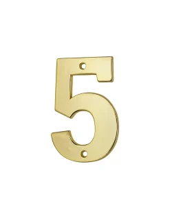 Thirard Chiffre 5, laiton, à visser, H.51mm, doré -