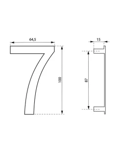Thirard Chiffre Et Lettre Pour Maison-Chiffre 8 à visser, inox, H.100mm -