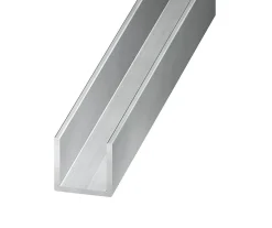 CQFD Profilé-Cimaise aluminium brut 15 x 17 x 20 mm Ep. 1,5 mm, 2,5 m