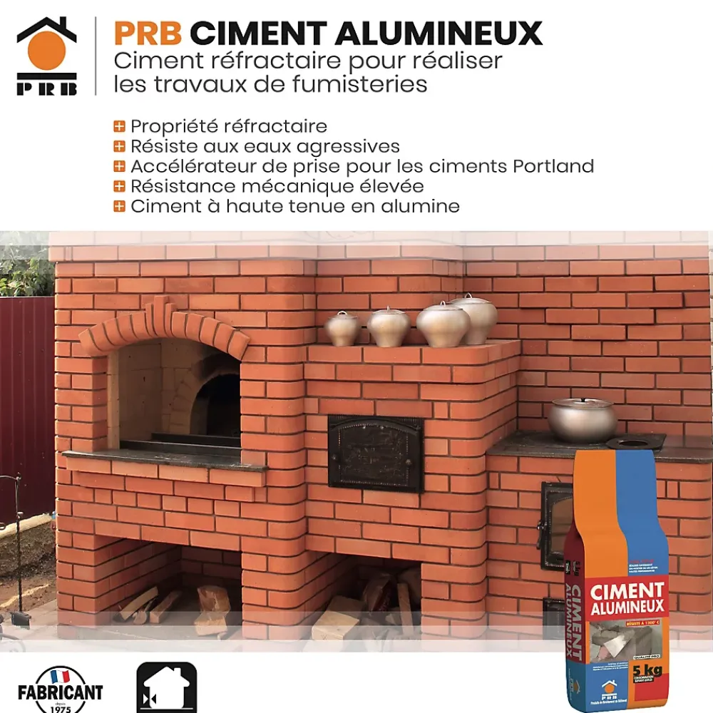 Prb Vis Inox-Ciment Alumineux 5kg - Haute Résistance, Prise Rapide - Travaux Techniques, Réparations Structurales, Scellement et Maçonnerie