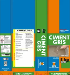 Prb Vis Inox-Ciment Gris Polyvalent 5kg - Finesse et Séchage Rapide - Maçonnerie, Réparation, Scellement et Jointoiement Intérieur/Extérieur