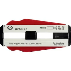 V33 C.K T3756 Dénudeur compact pour fils PVC et PTFE 0,25 mm - butée réglable, lames trempées