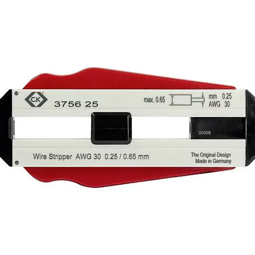 V33 C.K T3756 Dénudeur compact pour fils PVC et PTFE 0,25 mm - butée réglable, lames trempées