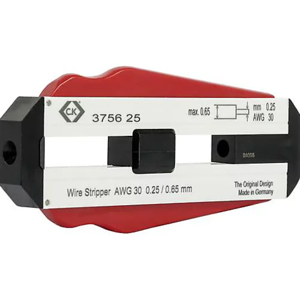 V33 C.K T3756 Dénudeur compact pour fils PVC et PTFE 0,25 mm - butée réglable, lames trempées