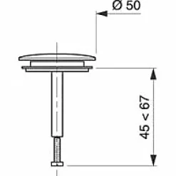 Wirquin Clapet rentrant Ø50 mm pour baignoire