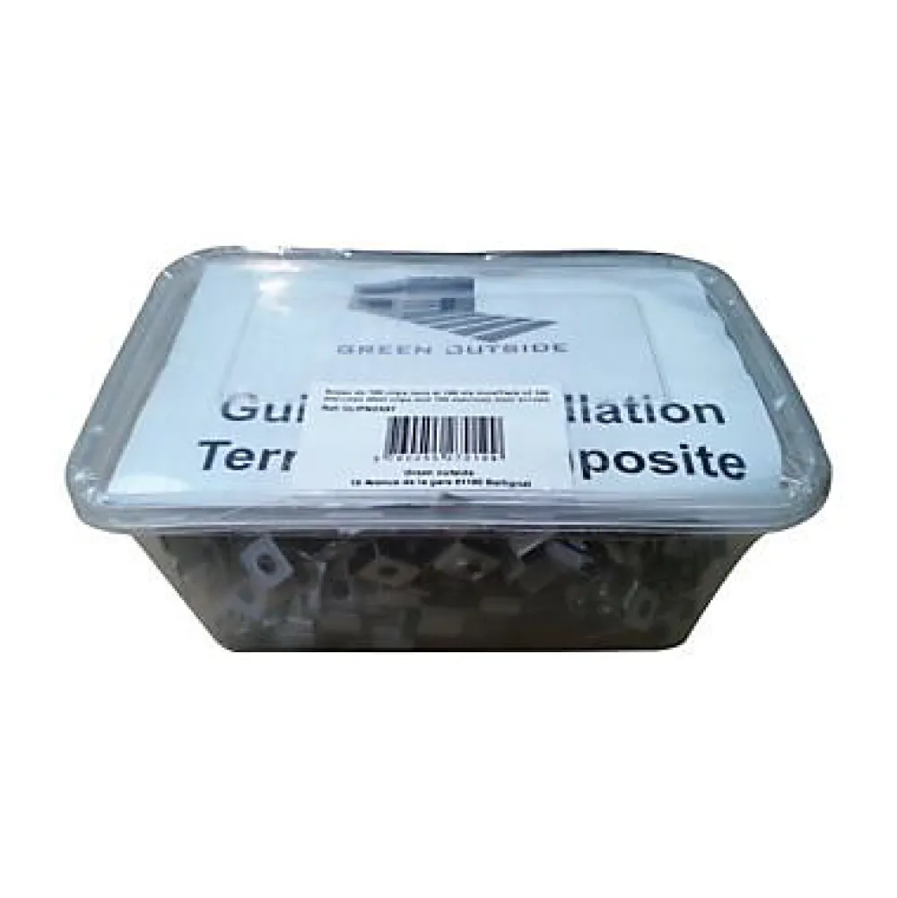 Green Outside 100 clips et vis inox pour lame de terrasse composite alvéolaire Greendeck R