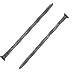 DMS Clou Pointes Tête plate acier torsadées d 3.7 x L 90 mm Boite de 5 kg