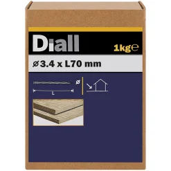 Diall Clou Torsadé-Clous torsadés en acier galvanisé 2,7x50 - 1kg