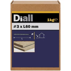 Diall Clou Torsadé-Clous torsadés en acier galvanisé 3,4x70 - 125g