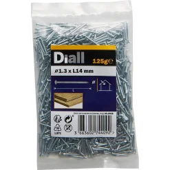 Diall Clou À Tête Ronde-Clous à tête bombée en acier zingués 1,8x35 - 125g