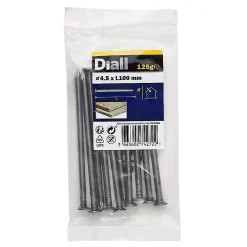 Diall Clou À Tête Plate-Clous à tête plate en acier 4,5x100 - 125g
