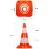 ECD Germany Cône de signalisation routière cône de chantier orange blanc 47 cm 8 pièces