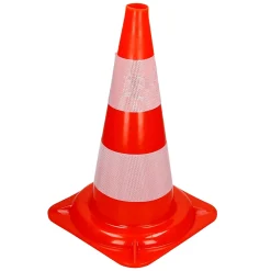 ECD Germany Cône de signalisation routière cône de chantier orange blanc 47 cm 1 pièce