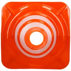 ECD Germany Cône de signalisation routière cône de chantier orange blanc 47 cm 6 pièces