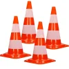 ECD Germany Panneau De Signalisation-Cônes de signalisation routière cône de chantier orange blanc 47 cm 4 pièces