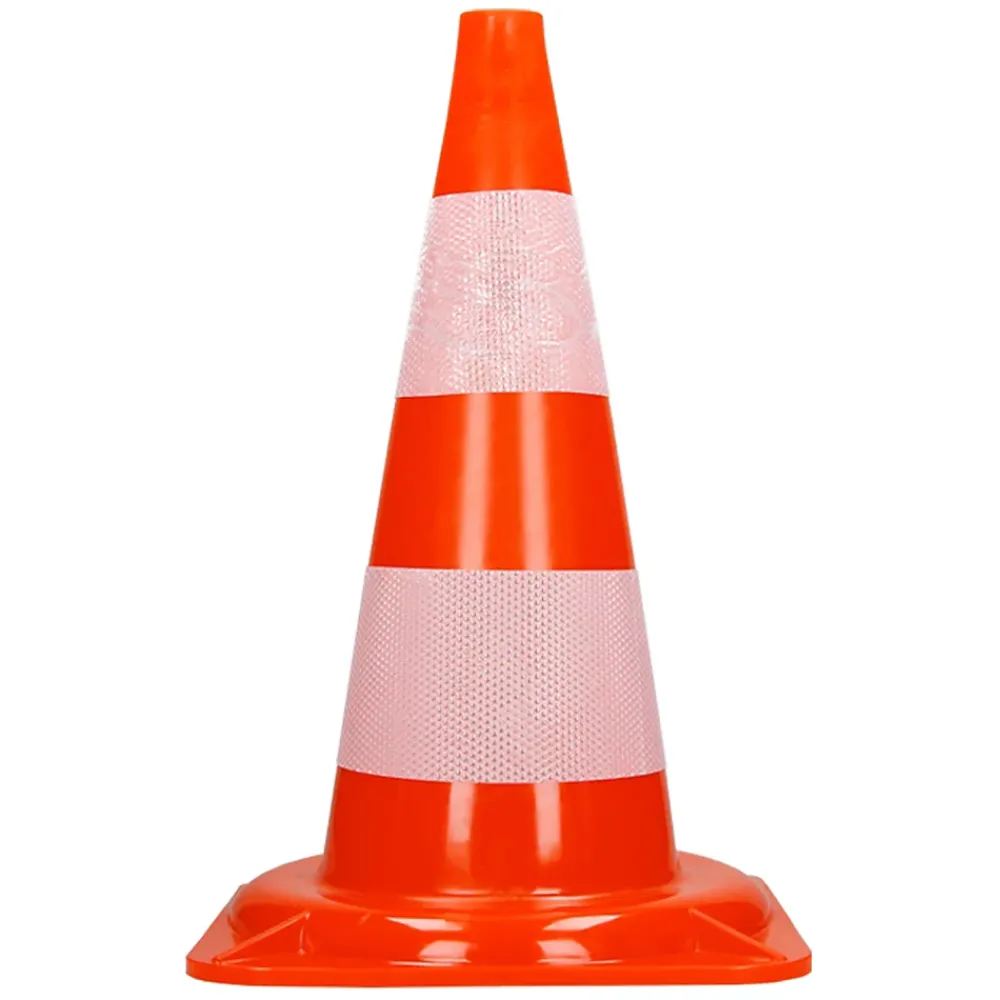 ECD Germany Panneau De Signalisation-Cônes de signalisation routière cône de chantier orange blanc 47 cm 3 pièces