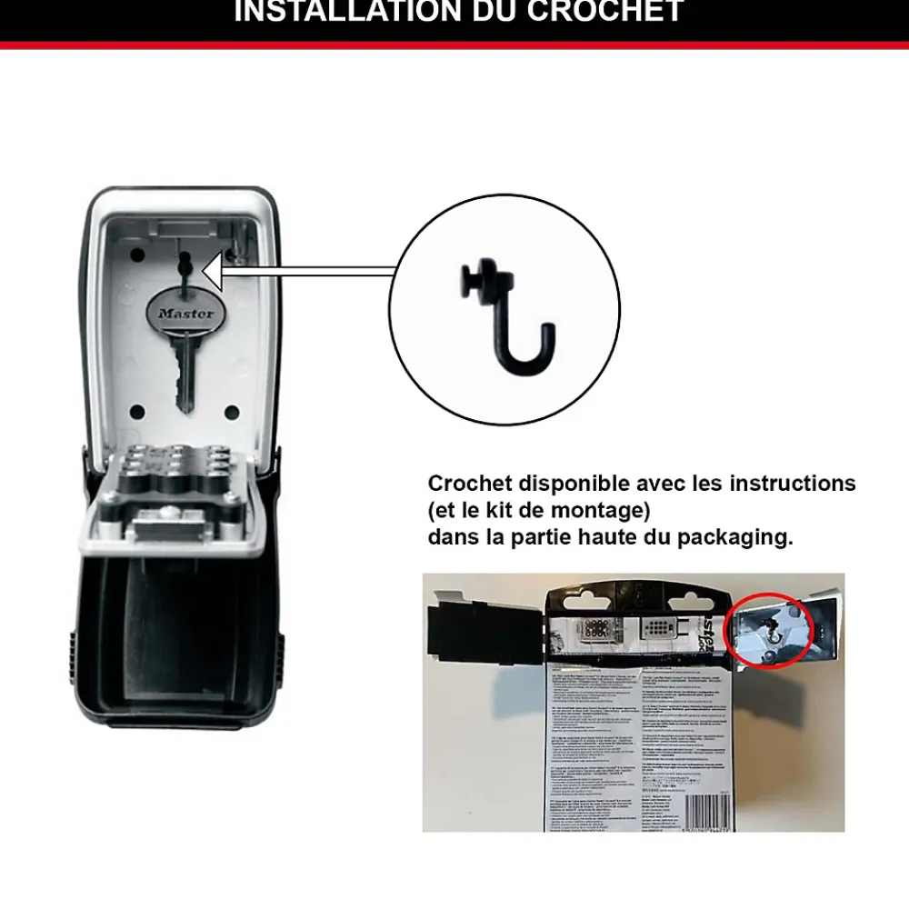 Master Lock Boîte À Clé-Coffre à clés mural Masterlock 5412EURD