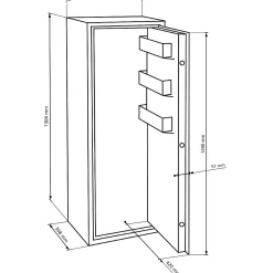 Burg-Wachter Armoire À Fusils-Coffre-fort ranger N 7 S - 130 L