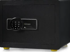 Giantex Coffre-fort en Acier,40X30X30 CM,avec Serrure à Code électronique,étagère Amovible,Système d'Alarme et Fonction Anti-indiscrétion