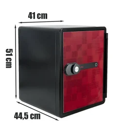 Autres Coffre-Fort-Coffre fort ignifuge 40L Anti feu 1H Electronique a code fixation sol FS-FM40 Reskal Couleur - Rouge
