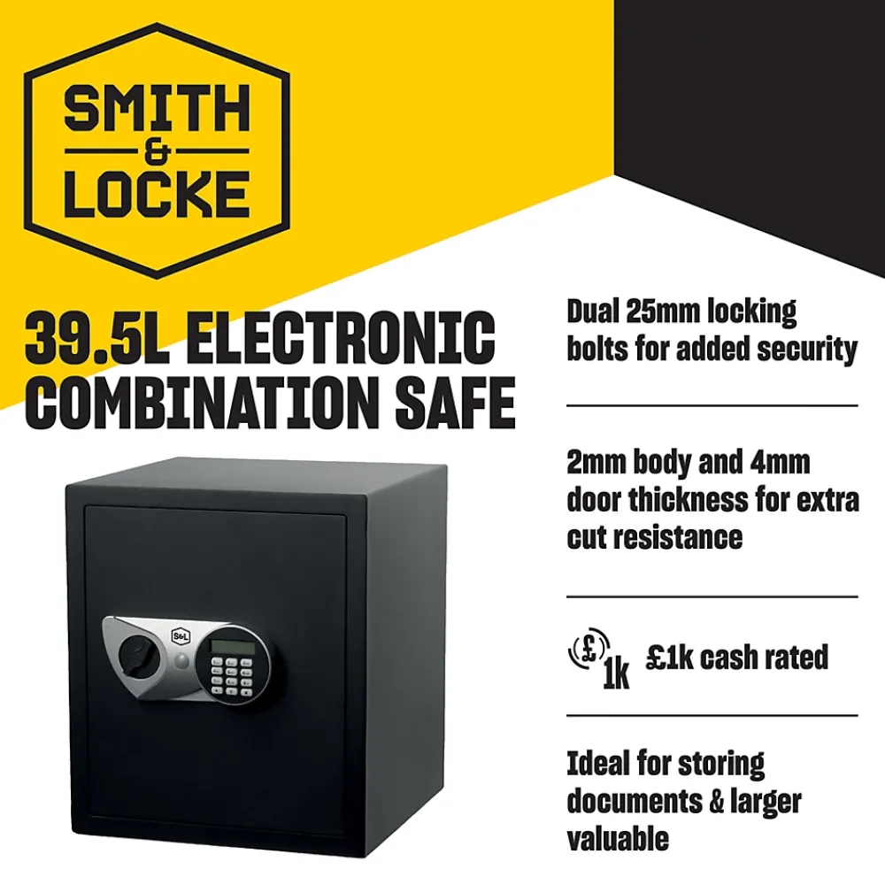 Smith & Locke Coffre-fort électronique - 39.5L 2-6MM S L