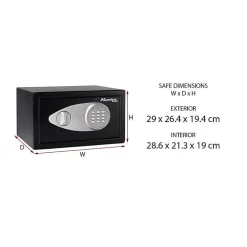 Master Lock Coffre-Fort-Coffre-fort X041ML 11L - Serrure Electronique - Idéal pour Bijoux, Papiers d'Identite