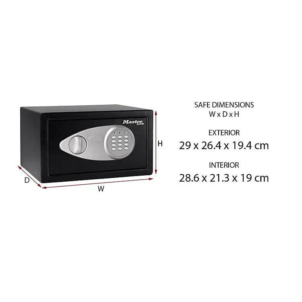 Master Lock Coffre-Fort-Coffre-fort X041ML 11L - Serrure Electronique - Idéal pour Bijoux, Papiers d'Identite