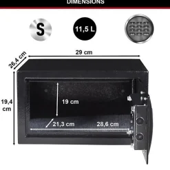 Master Lock Coffre-Fort-Coffre-fort X041ML 11L - Serrure Electronique - Idéal pour Bijoux, Papiers d'Identite