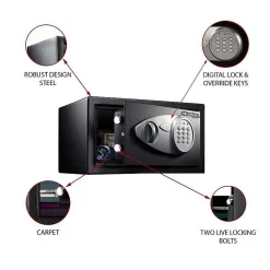 Master Lock Coffre-Fort-Coffre-fort X041ML 11L - Serrure Electronique - Idéal pour Bijoux, Papiers d'Identite