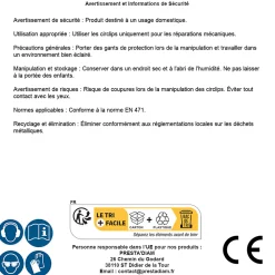 D-Work Coffret 800 Circlips Extérieurs avec Pince - DIN 471 - Zingué blanc -