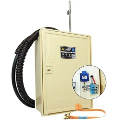 Tecko Tableau Électrique Pré-Équipé-Coffret de chantier monophasé 12 kW - pack complet raccordement aérien 15m conforme ENEDIS avec 1 prise et bornier IP2X
