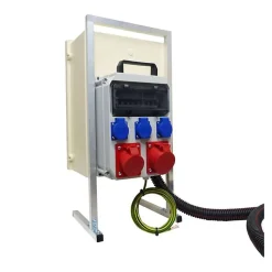 Tecko Coffret de chantier triphasé 6/18 kW - pack complet raccordement AIR 15m avec prises 32A 16A conforme ENEDIS