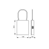 Thirard Armoire À Clé-Coffret de sécurité à câble, fermeture par combinaison modifiable, 3 chiffres -