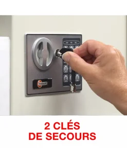 Thirard Coffre-Fort-Coffret de sécurité à poser Vincennes, fermeture électronique à code, 2 pênes, 53L -