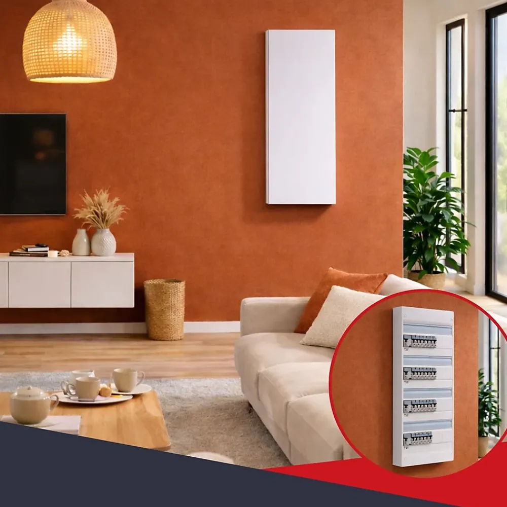 Atole Coffret d'habillage 18 modules en acier blanc pour tableaux éléctriques - H 1170 x L 450 x P 140 mm - Réf. RCHM186