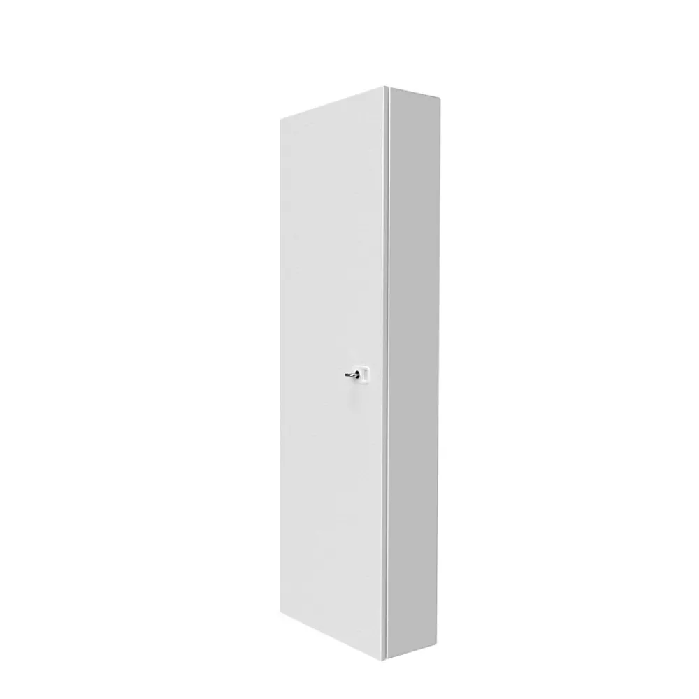 Atole Porte Et Cache Tableau Électrique-Coffret d'habillage 13 modules en acier blanc avec serrure à clef - H 1040 x L 340 x P 140 mm - Réf. RCH500GSS