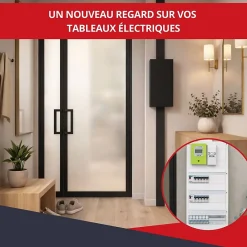 Atole Coffret d'habillage 13 modules en acier noir pour tableaux éléctriques - H 670 x L 340 x P 140 mm - Réf. RCH200NR
