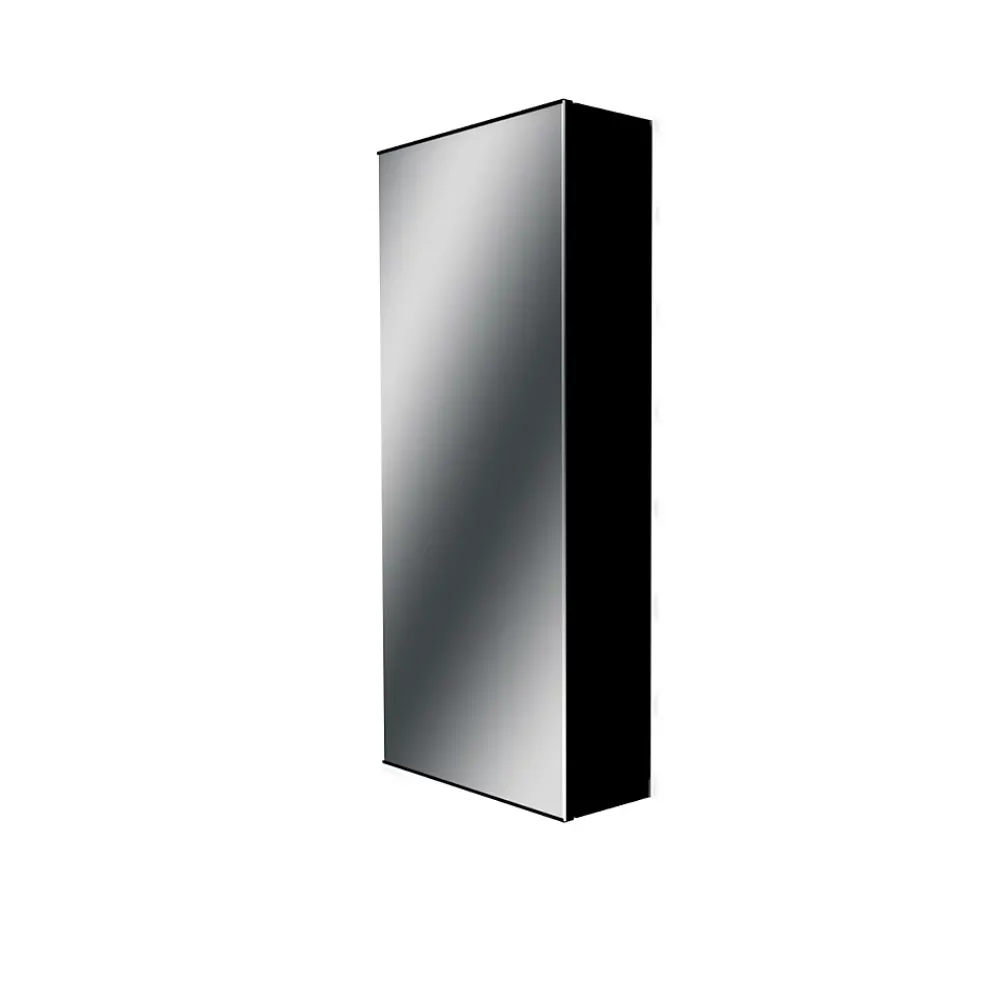 Atole Porte Et Cache Tableau Électrique-Coffret d'habillage 13 modules en acier noir avec porte miroir - H 79 x L 34 x P 14,5 cm - Réf. RCH300MIRNR