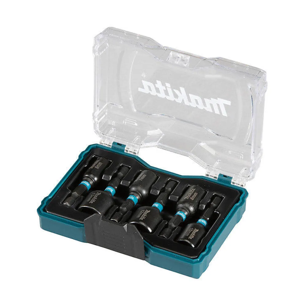 Makita Douille Électrique-Coffret 6 douilles à queue Impact E-15768 BLACK