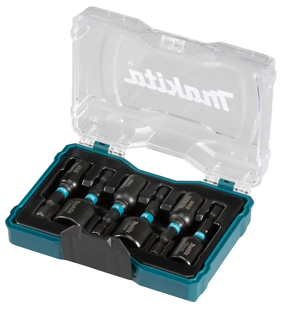 Makita Douille Électrique-Coffret 6 douilles à queue Impact E-15768 BLACK
